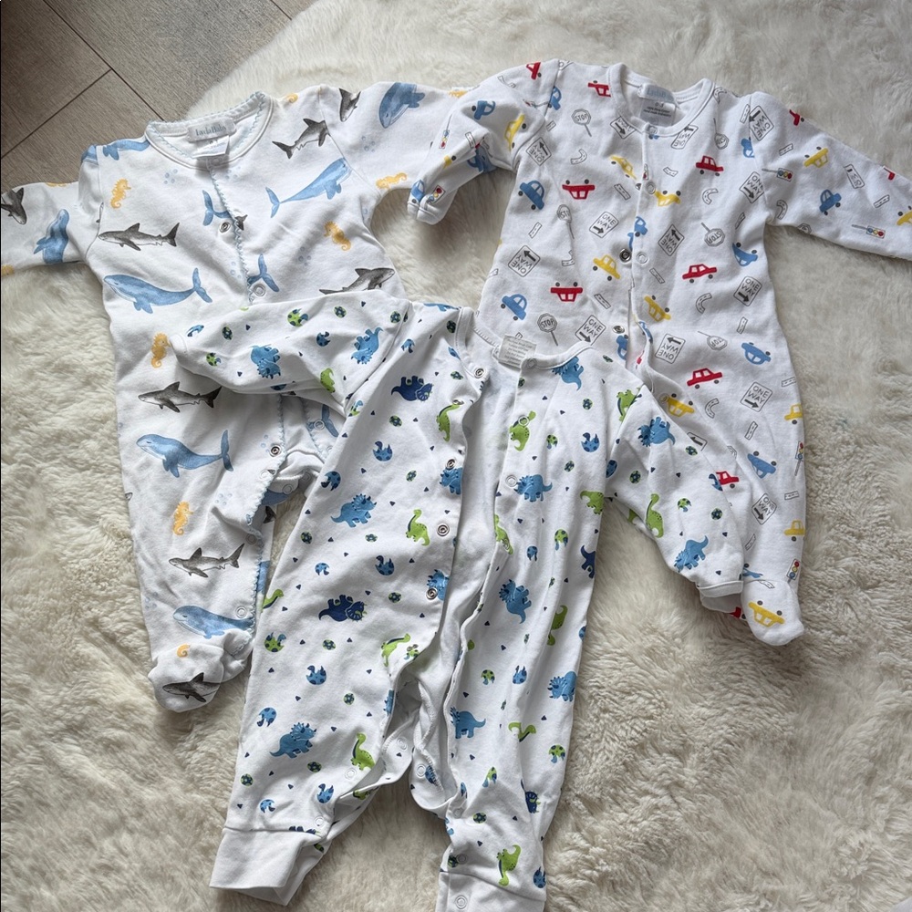 Dino and Shark Print Kids Footies